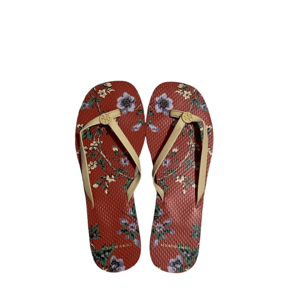 Tory Burch orange flip flops size 7